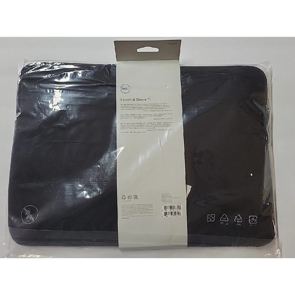 Dell ES1520V Essential Sleeve 15" Laptop Zipped Bag Case Black ES-SV-15-20 - Picture 3 of 5